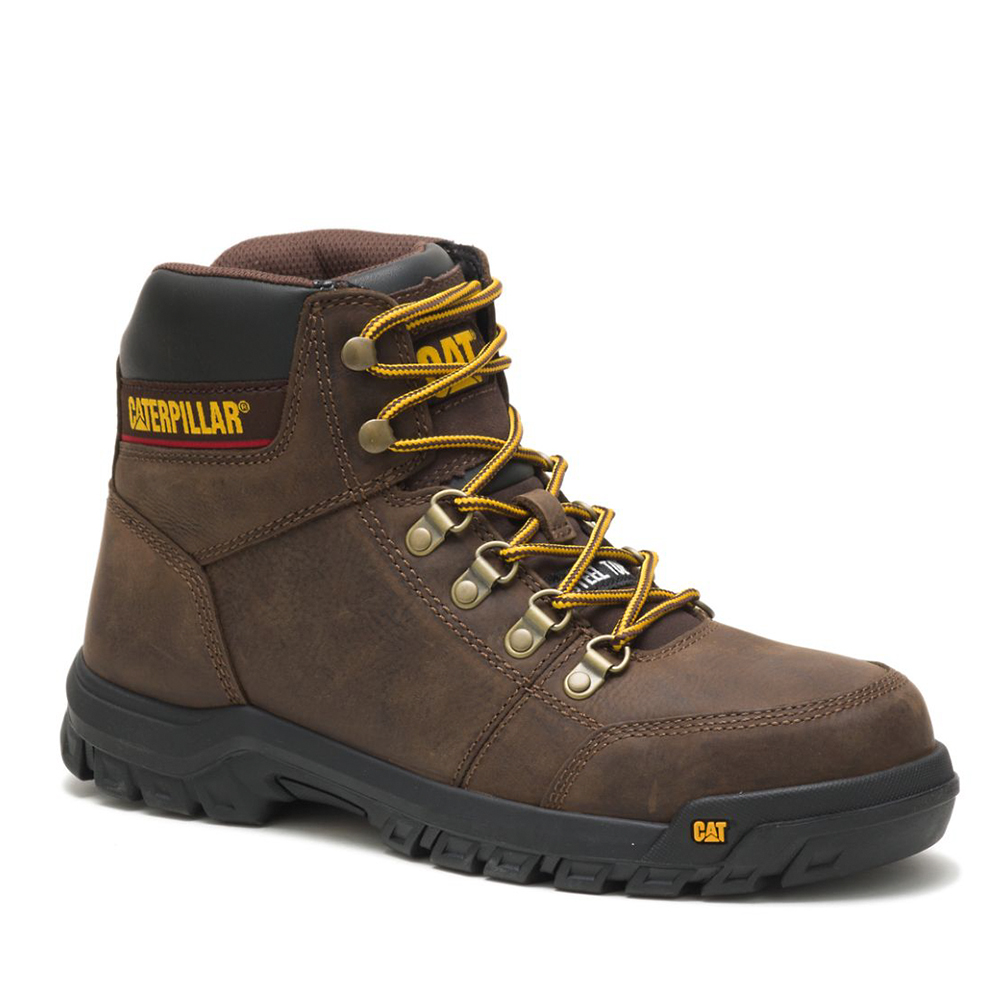 CAT Men's Work Boots with Outline Steel Toe from GME Supply